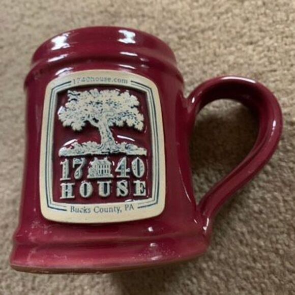 1740 House Bucks County Pennsylvania Clay Ceramic Cup Mug - Picture 1 of 9
